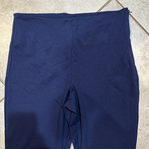 NWT! Fabletics Ponte Skinny Knit Zip Split Ankle Pants XL Navy - Picture 9 of 11